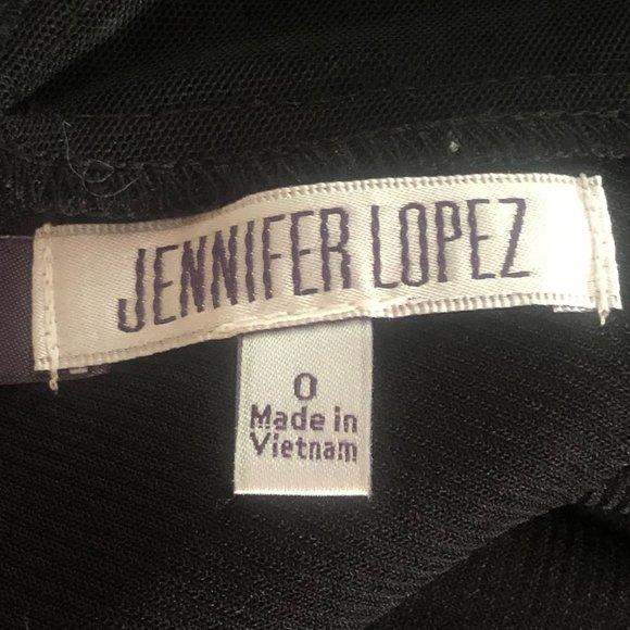 Jennifer Lopez Imitation Leather Mesh Cut Out High Neck Skater Dress Fit & Flare - Picture 4 of 5